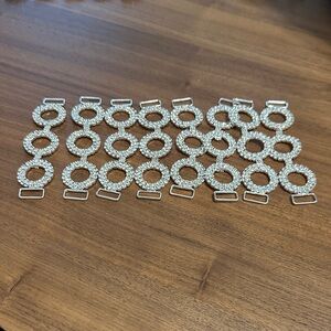 Silver Rhinestone Circle Bracelet